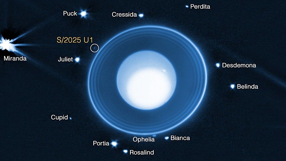 Как был обнаружен новый спутник Урана с помощью телескопа Джеймса Уэбба?