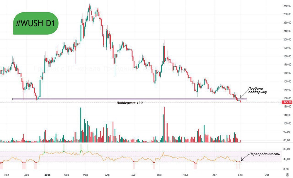 Как RSI может сигнализировать о краткосрочном отскоке акций ВУШ?