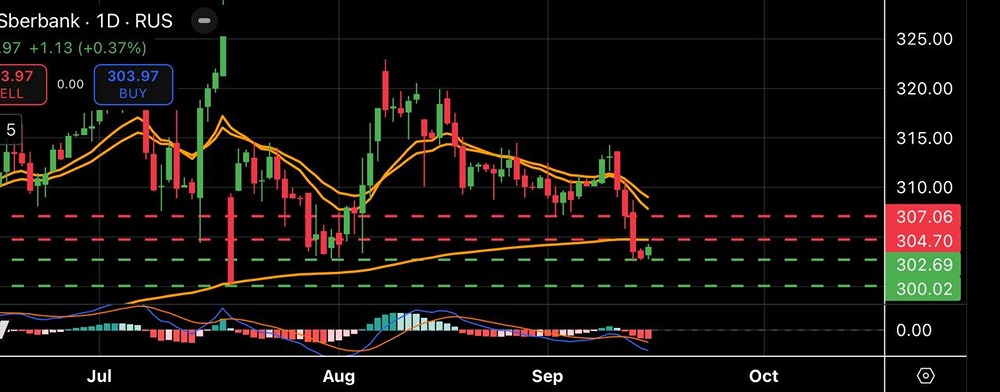 Сможет ли Сбербанк удержаться на уровне ₽300 после коррекции?