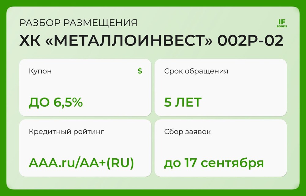 Какие ключевые особенности долларовых облигаций «Металлоинвест» серии 002Р-02 с купоном 6,5%?