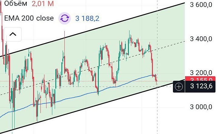 Когда ожидать отскока акций Т-Банка к 3340?