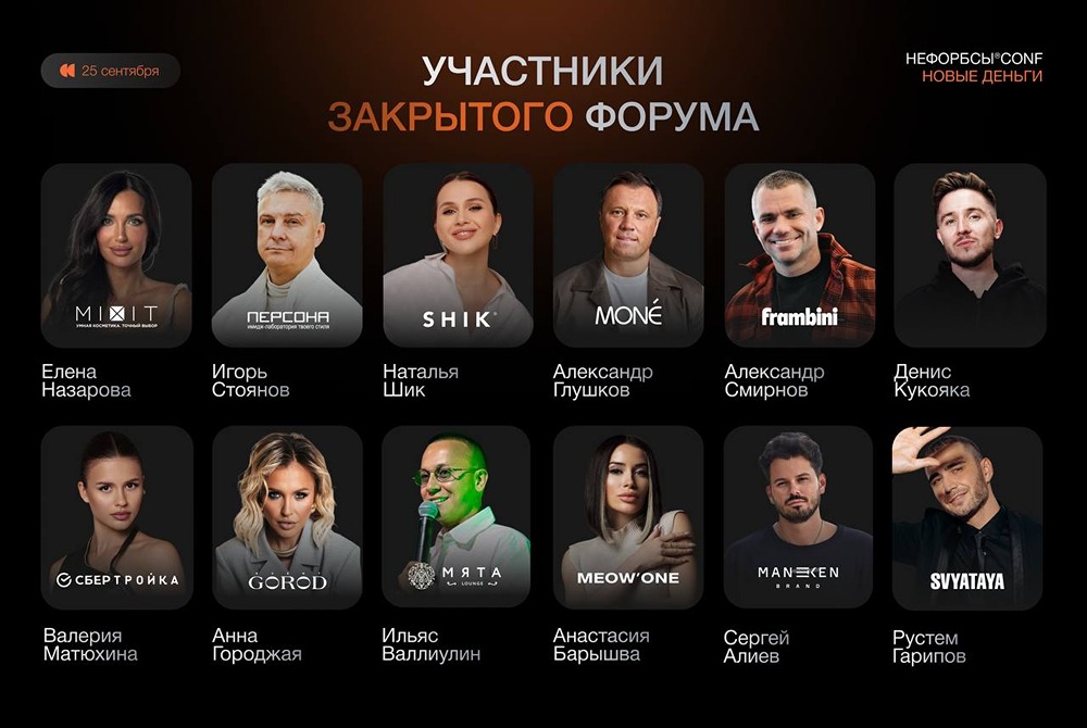 Какие новые участники присоединились к закрытому бизнес-форуму НЕФОРБСЫ Conf 2025?