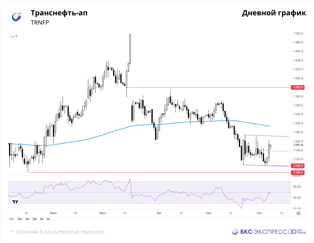 Акции Транснефти выросли на 3,08%: прогноз роста до 1800 рублей