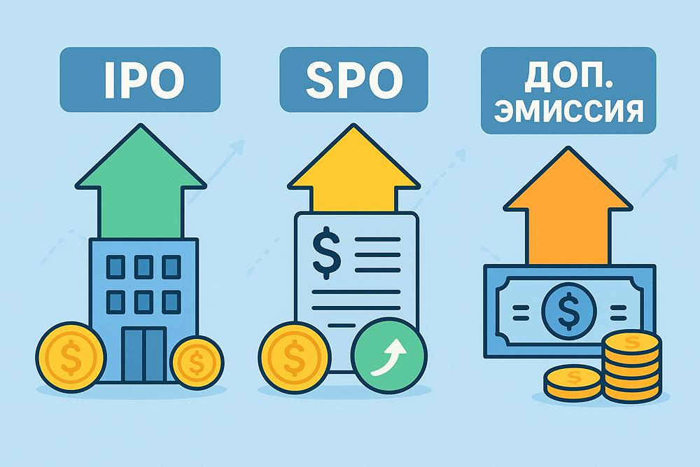 IPO, SPO и допэмиссия: в чём разница и как это влияет на инвесторов?