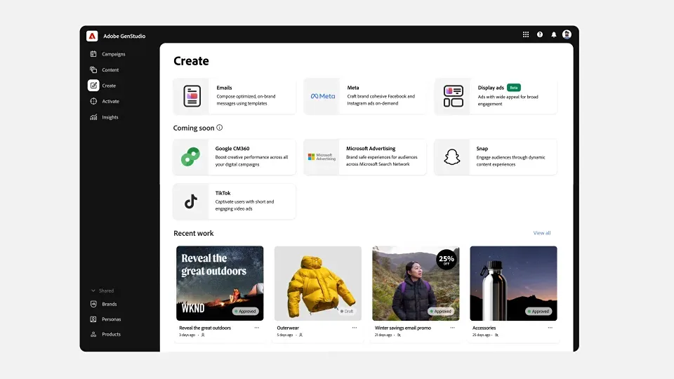 Adobe запускает GenStudio для Performance Marketing, чтобы ускорить кампании для маркетинговых и креативных команд с помощью генеративного ИИ и глубокого анализа.