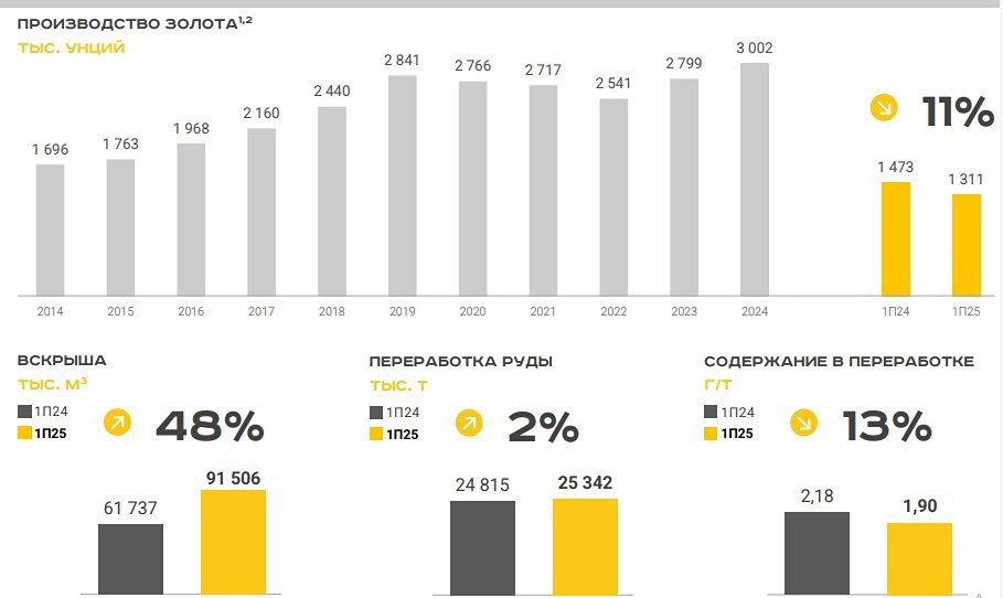 Почему акции Полюса упали на 14,5%?