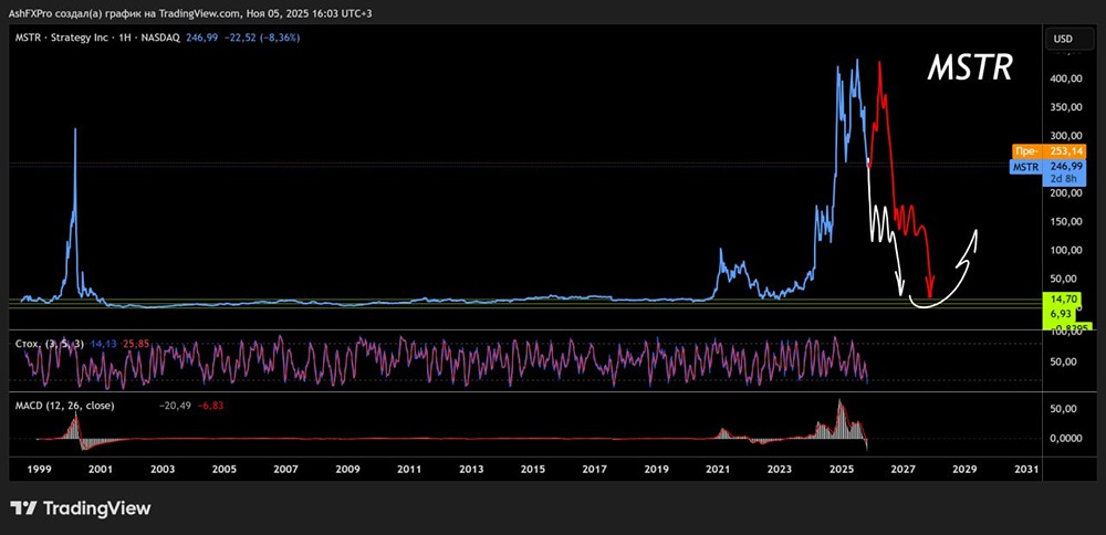 Что будет с крупнейшим держателем биткоина, акциями компании Strategy в долгосрочной перспективе?