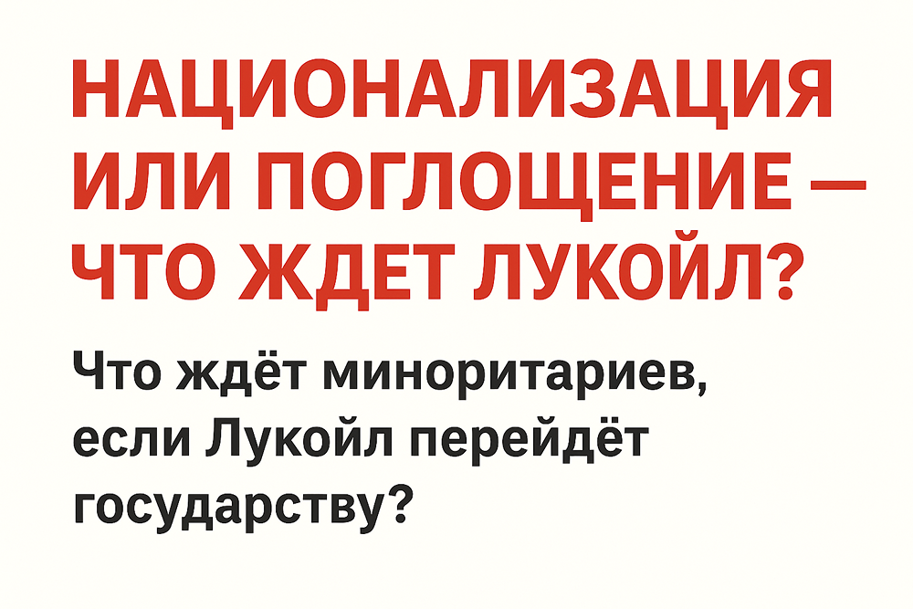 Стоит ли бояться национализации Лукойла: анализ реальных рисков?