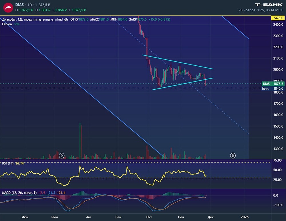 Стоит ли опасаться нового снижения акций Диасофт?