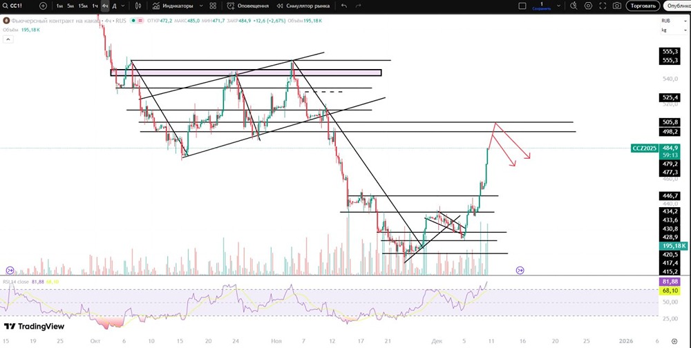 Котировки какао показывают рекордный рост: куда дальше?