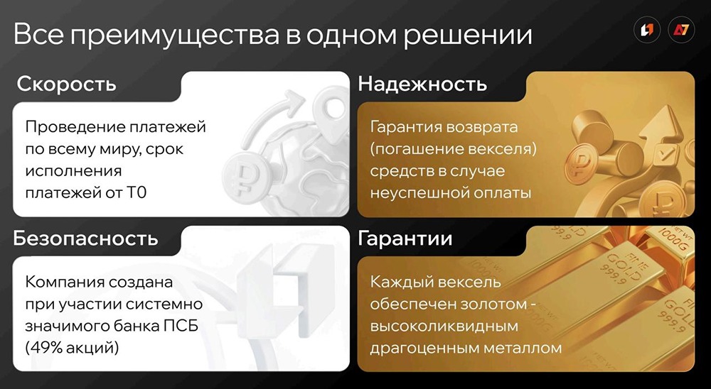 Альтернативный инструмент платежей: золотые векселя А7 для бизнеса