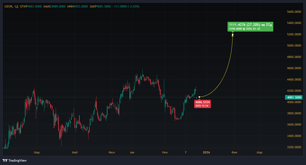 Как рост числа заказов и логистика Озона влияют на рентабельность и курс акций?