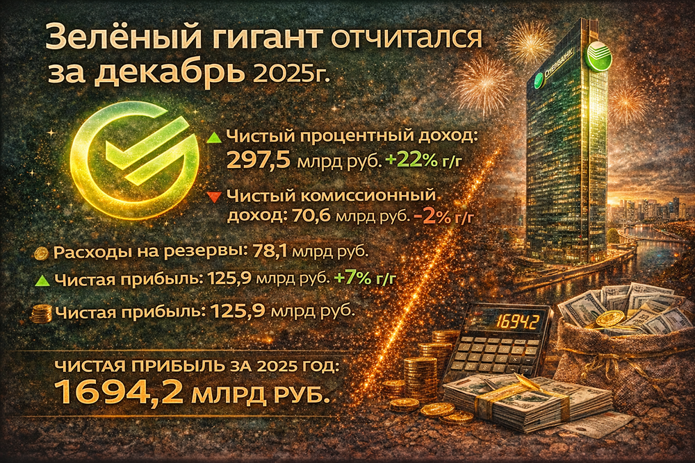 Какие факторы обеспечили рост прибыли Сбера до 1,7 трлн рублей?