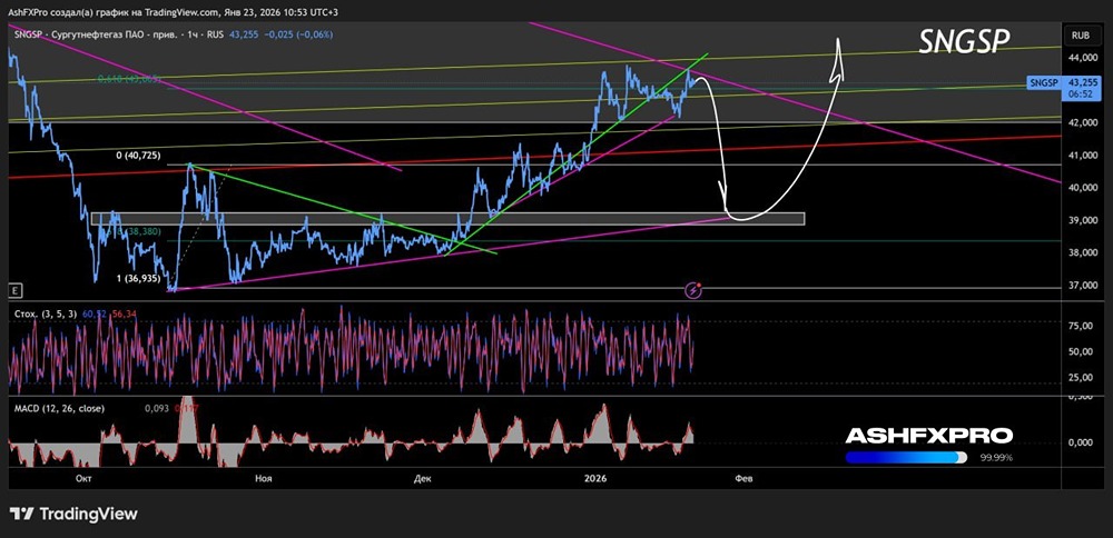 Стоит ли ждать коррекцию в акциях «Сургутнефтегаз-преф» в ближайшее время?