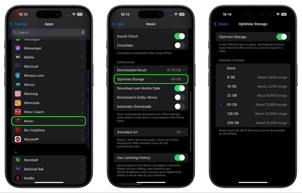 Как оптимизировать память iPhone с помощью Apple Music?