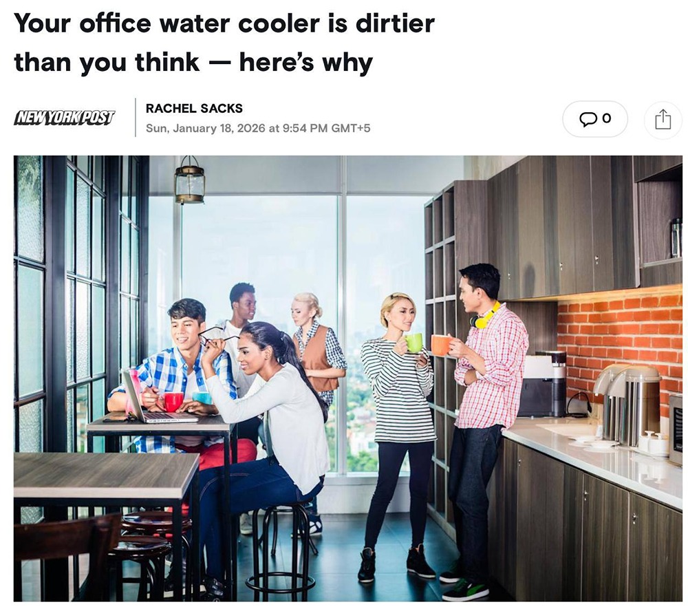 В 70–80 % офисных кулеров нашли опасные бактерии — чем это грозит сотрудникам?