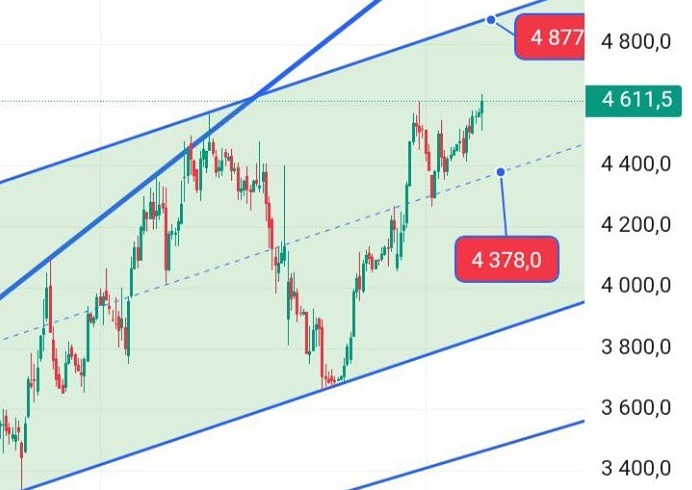 Технический анализ акций Озона: перспективы роста в восходящем канале