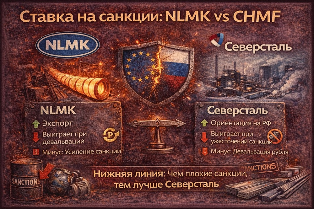 Санкции или экспорт: почему стоит выбрать только одну акцию — Северсталь или НЛМК?