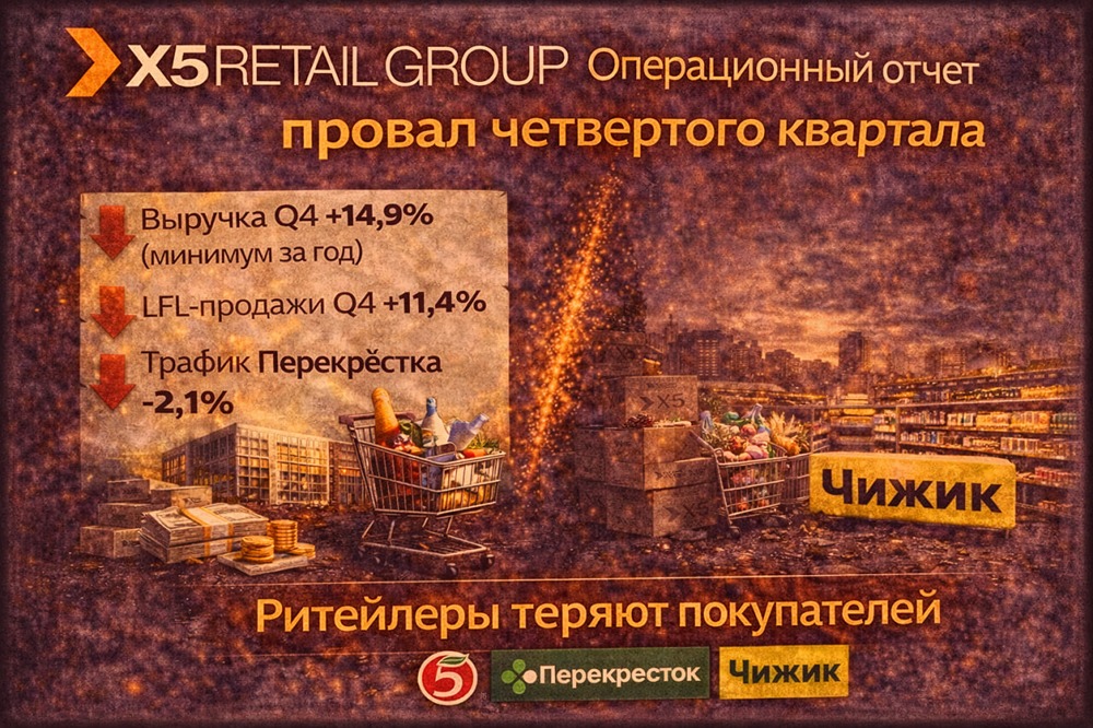 Пятёрочка и Перекрёсток: почему падает трафик в сети Х5?