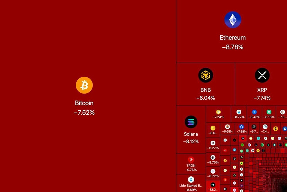 За сутки торгов на крипторынке было ликвидировано позиций на $1,75 млрд. Биткоин у отметке $82800