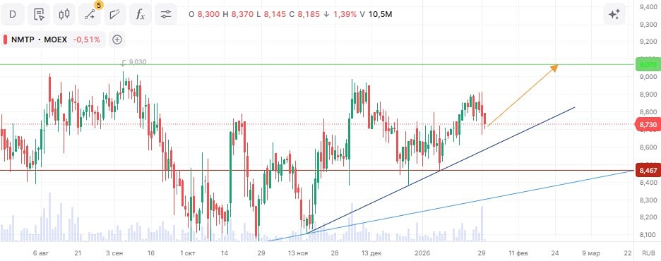 Стоит ли покупать акции NMTP сейчас: прогноз на 3–4 недели с целью 9,07 руб.?