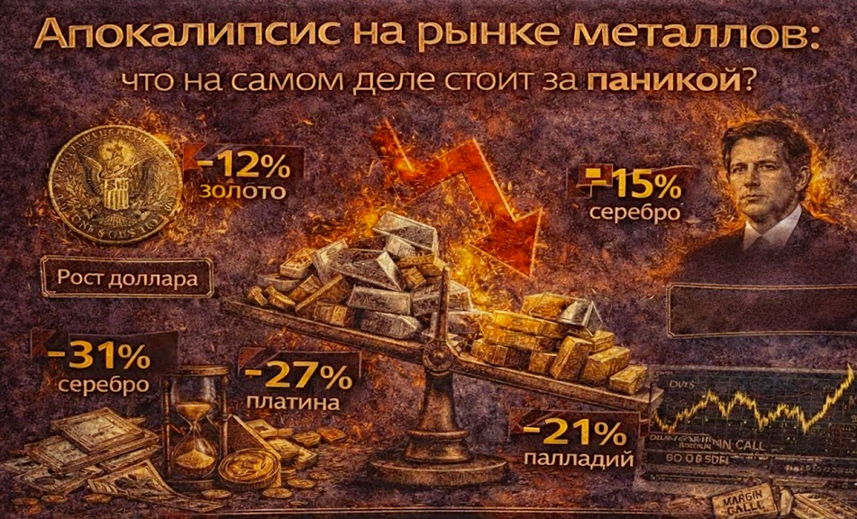 Почему рухнули цены на золото и серебро: разбор причин и последствий