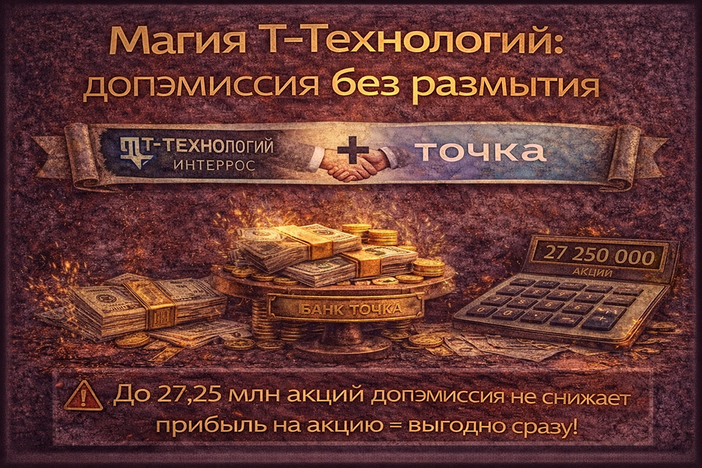 Стоит ли инвесторам опасаться допэмиссии акций Т-Технологий?