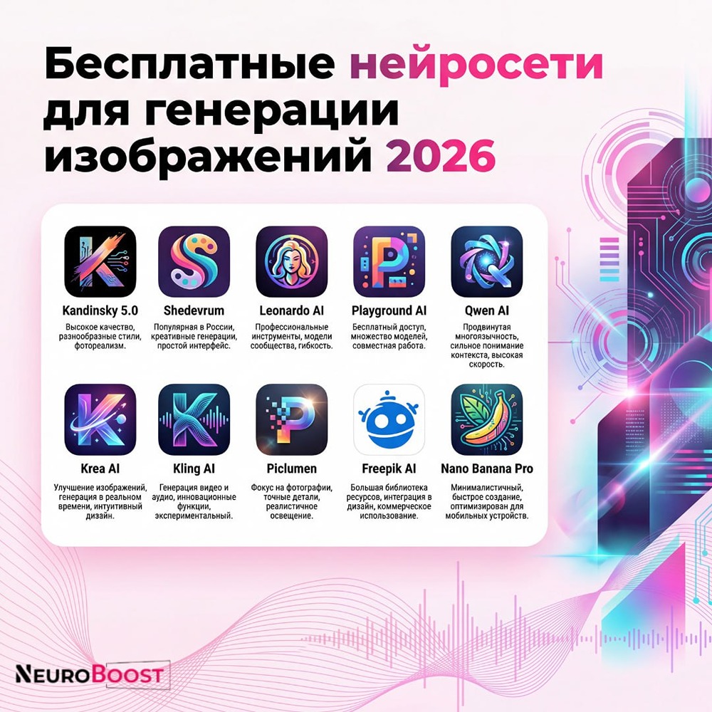 Топ-10 бесплатных нейросетей для генерации изображений 