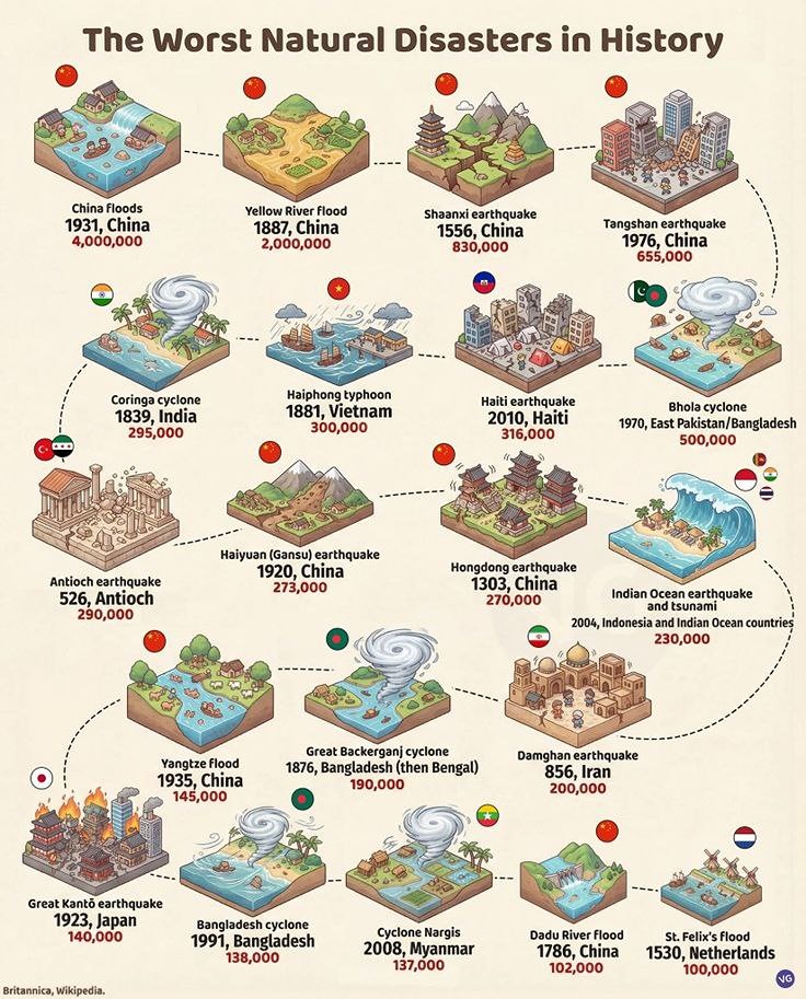 Худшие стихийные бедствия в истории