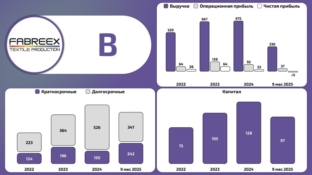 Падение выручки на 33%: основные проблемы Фабрикс в 2025 году