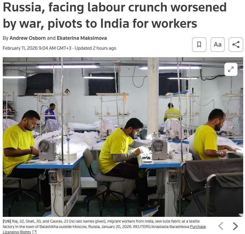 Трудовые мигранты из Индии летят в Россию, чтобы сократить дефицит рабочей силы — Reuters