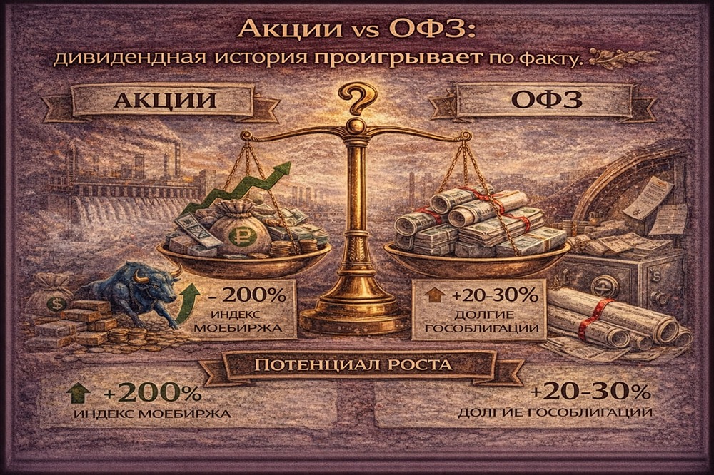 Стоит ли отказываться от акций в пользу ОФЗ: анализ доходности и рисков