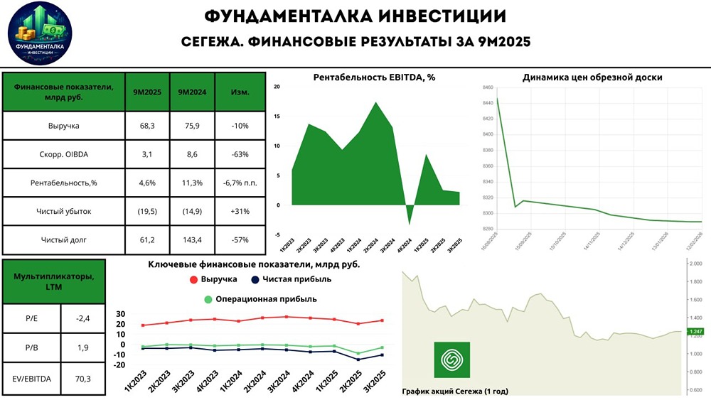 Стоит ли инвестировать в Сегежу сейчас? Разбор финансовых показателей