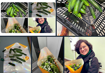 Букет из огуречного ассорти презентовал москвич своей девушке в честь Дня всех влюблённых