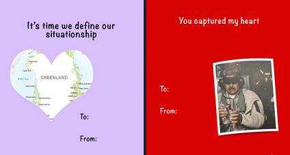 Белый дом опубликовал свои валентинки - с Гренландией и Мадуро