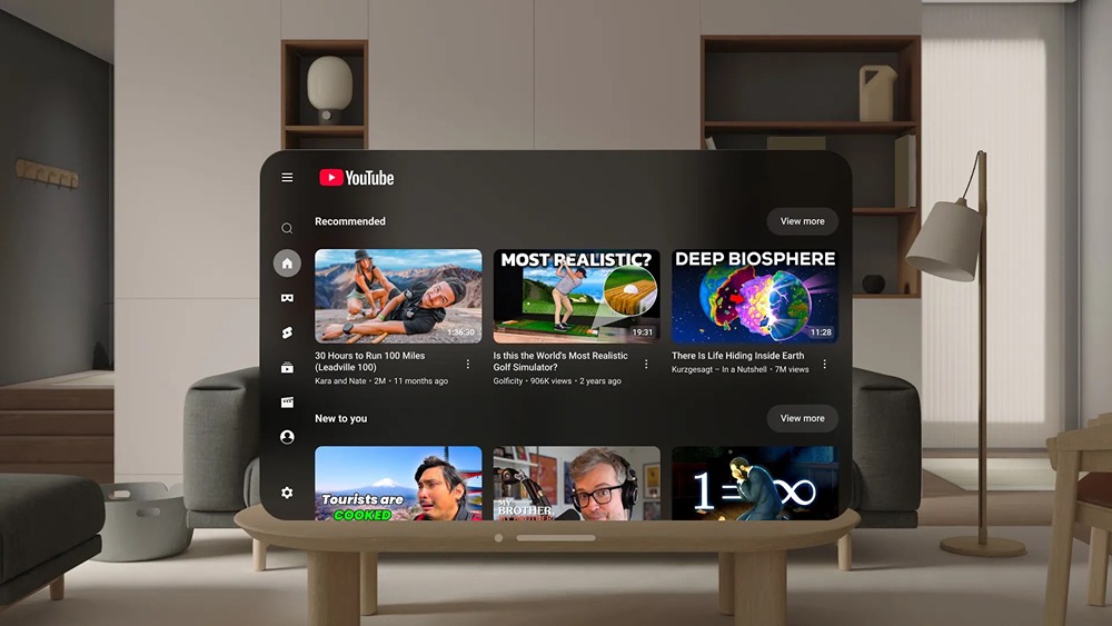 YouTube официально вышел на Apple Vision Pro: все возможности нового приложения