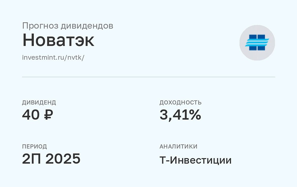 Прогноз дивидендов Новатэк от аналитиков Т-Инвестиции