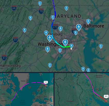 Неизвестный лайнер из США вошёл в воздушное пространство России через Мурманскую область
