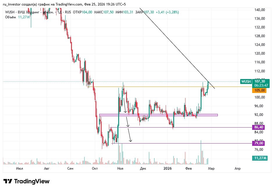 ВУШ холдинг: перспективы роста акций в 2026 году — технический анализ и цели