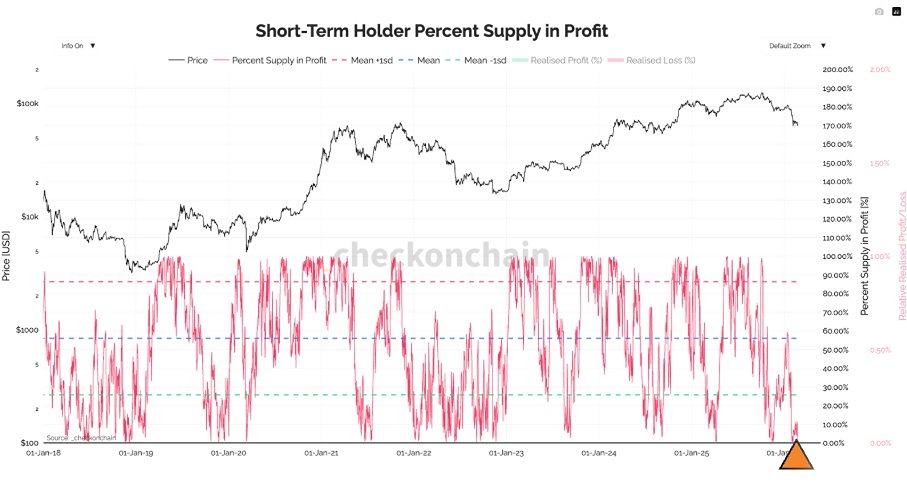 99% инвесторов, которые купили  биткоин в течение последних 6 месяцев, в настоящее время несут убытки