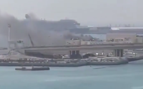По меньшей мере два иранских беспилотника Shahed-136 нанесли удар по французской военно-морской базе, расположенной в порту Зайед в Абу-Даби