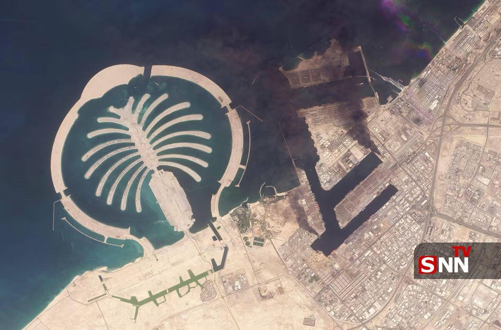 CNN показывает спутниковые снимки Дубая после ударов в порту Джебель-Али