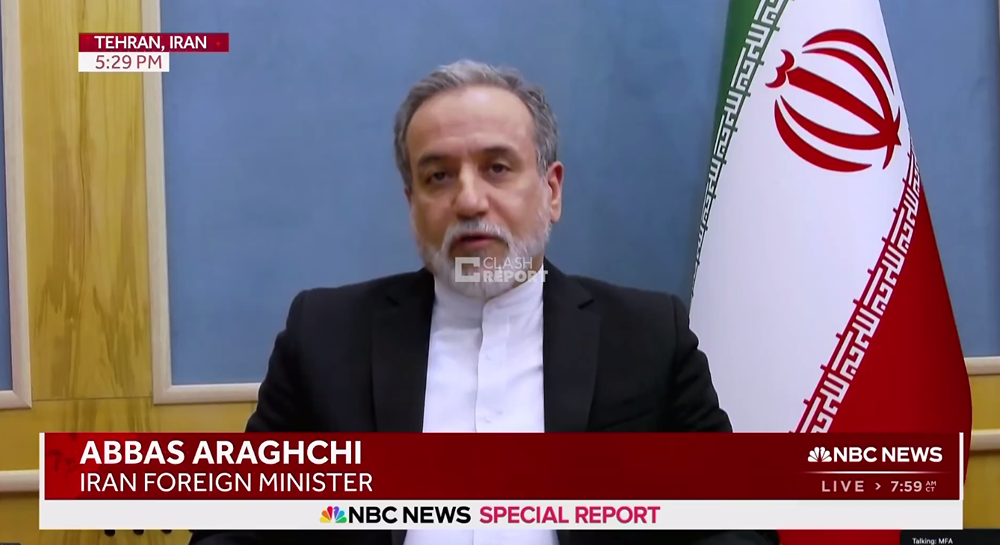 Иранский министр иностранных дел Аракчи: "Почти все официальные лица в безопасности и живы. Мы, возможно, потеряли одного или двух командиров, но это не большая проблема"