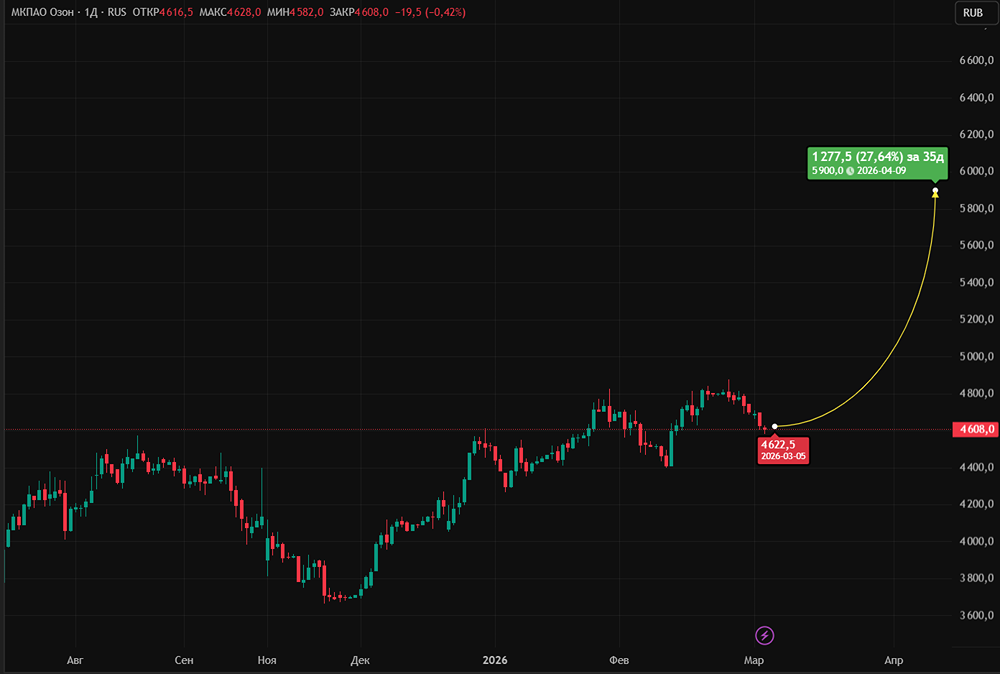 Какой потенциал роста у акций Озона?