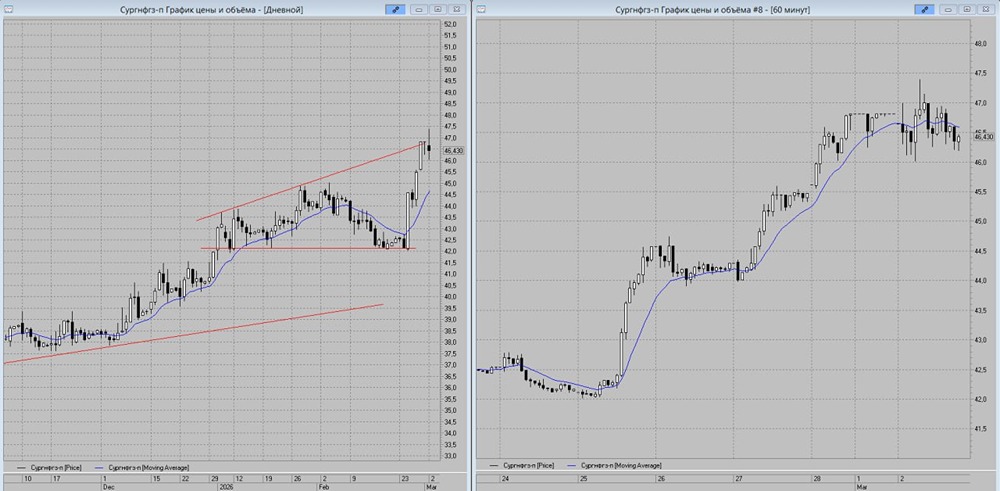 Акции Сургутнефтегаз на коррекции: важные уровни поддержки