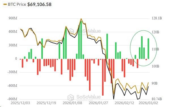 Солидные притоки в спотовые BTC ETF продолжаются — данные SoSoValue