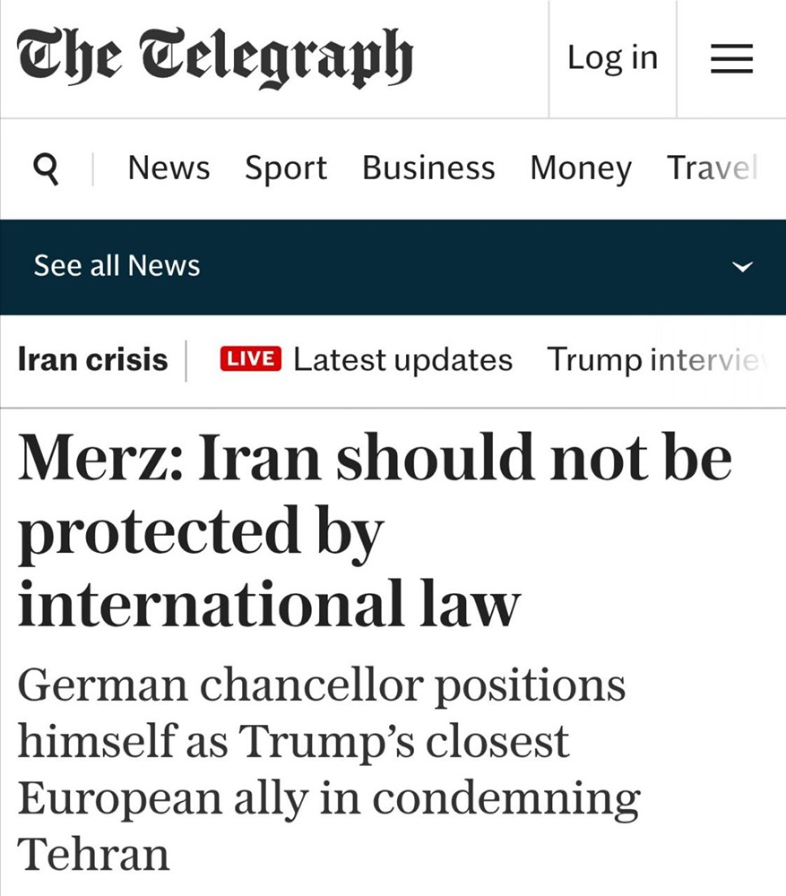 Канцлер Германии Фридрих Мерц заявил, что международное право не распространяется на Иран