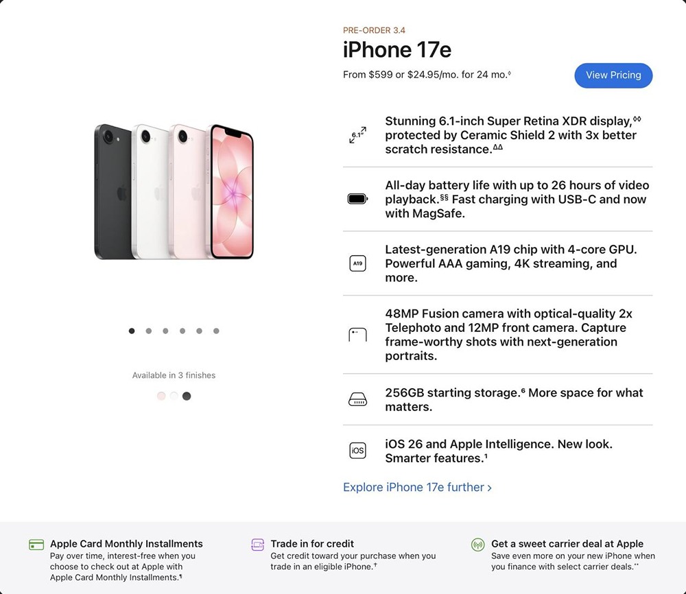 Стоит ли покупать новый бюджетный iPhone 17e за 45 тысяч рублей?