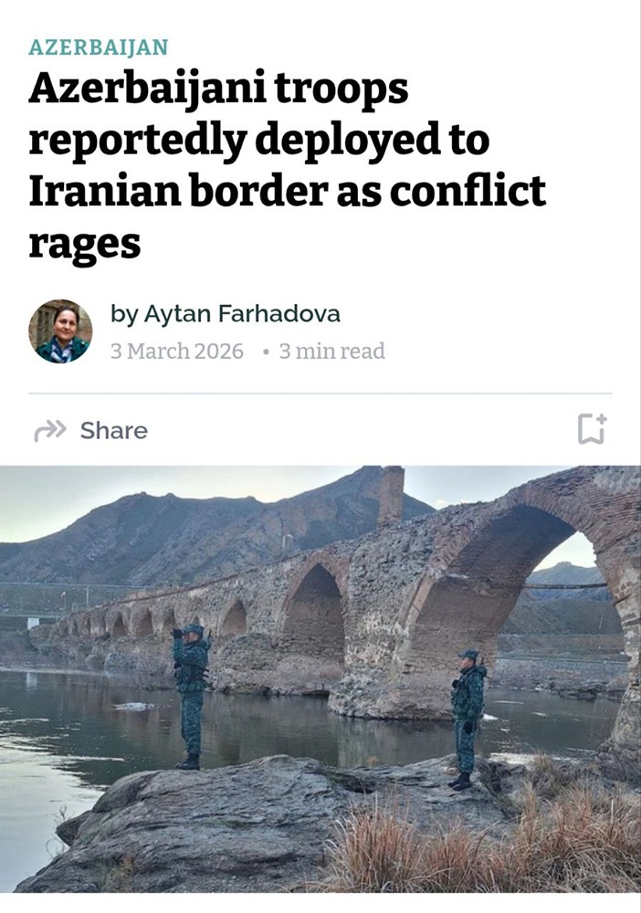 СМИ сообщают о сосредоточении азербайджанских войск у границы с Ираном