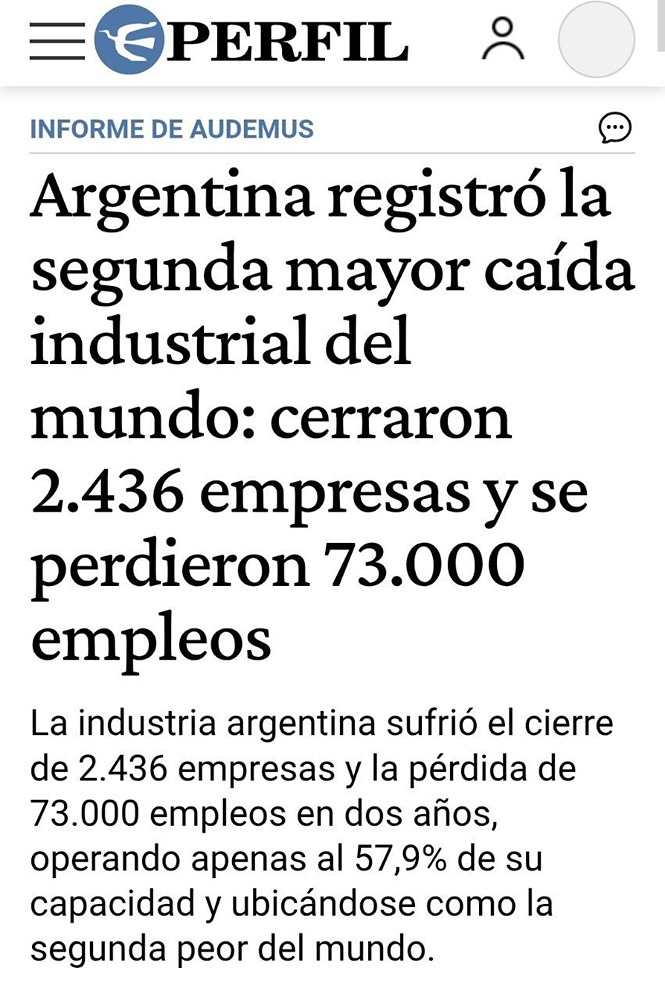 Аргентина в промышленном кризисе: закрыто более 2400 компаний